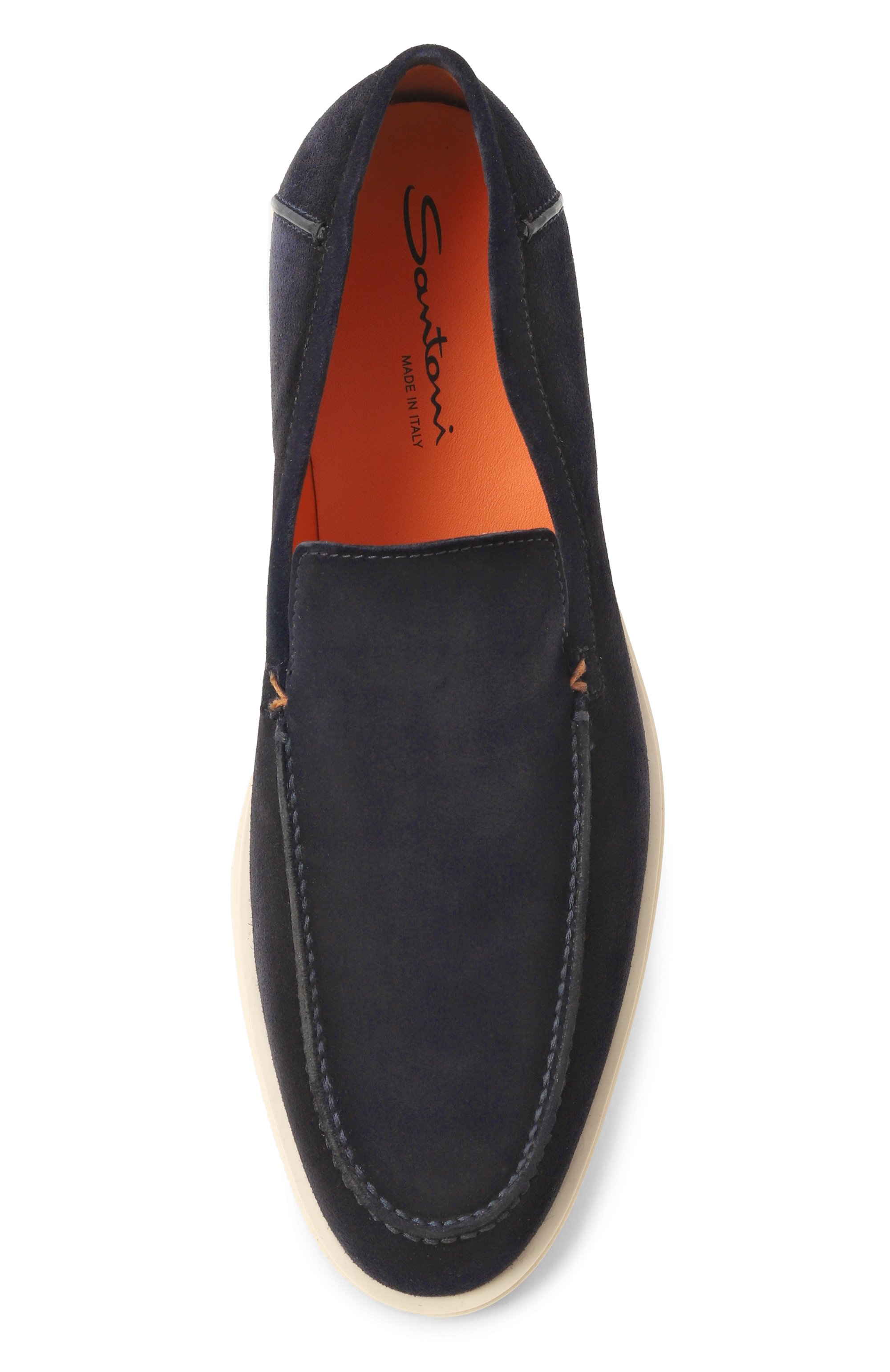 Замшевые лоферы detroit SANTONI темно-синего цвета по цене 66000 руб., арт. MGDG17824TICBGEX, фото 6 Замшевые лоферы detroit SANTONI, арт. MGDG17824TICBGEX, фото 6