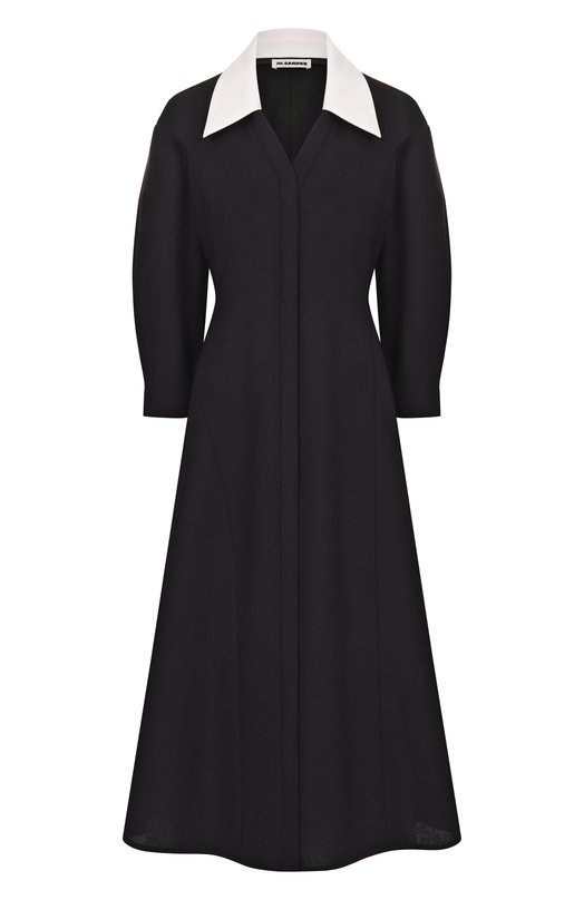 Шерстяное платье Jil Sander J02CT0522/J41557 Чёрный J02CT0522/J41557