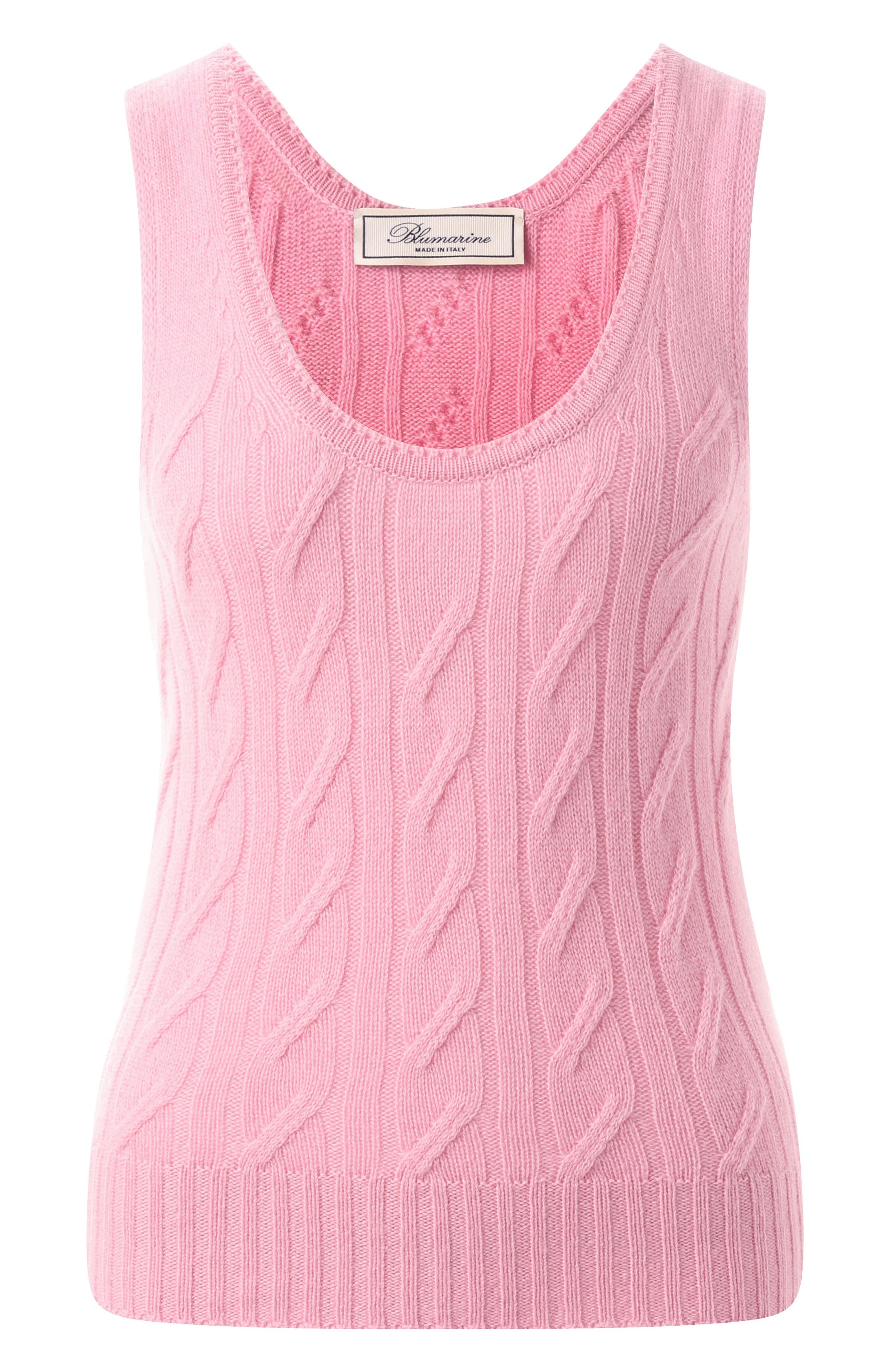 Топ из шерсти и кашемира BLUMARINE розового цвета по цене 49700 руб., арт. P522M572B, фото 1 Топ из шерсти и кашемира BLUMARINE, арт. P522M572B, фото 1