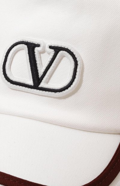 Хлопковая бейсболка VALENTINO белого цвета по цене 57650 руб., арт. 4Y2HDA10/87M, фото 4 Хлопковая бейсболка VALENTINO, арт. 4Y2HDA10/87M, фото 4