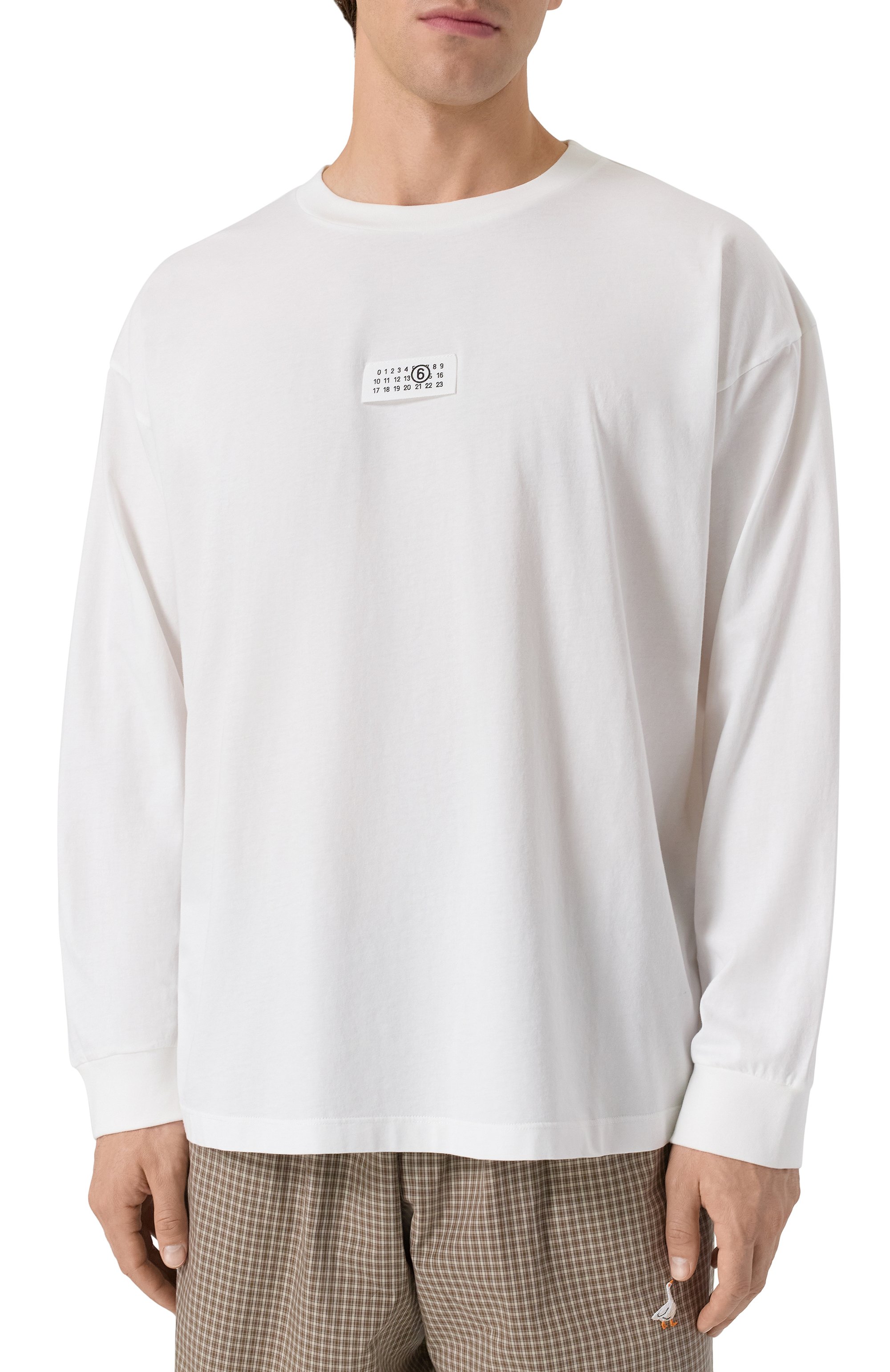 Хлопковый лонгслив MM6, арт. SH0GC0034/S24312, фото 3