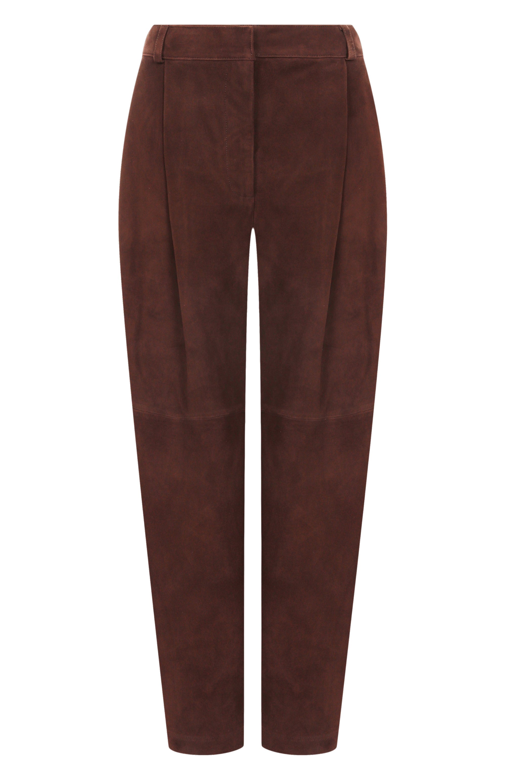 Замшевые брюки CO коричневого цвета по цене 206000 руб., арт. 5067AGS-PF25, фото 1 Замшевые брюки CO, арт. 5067AGS-PF25, фото 1