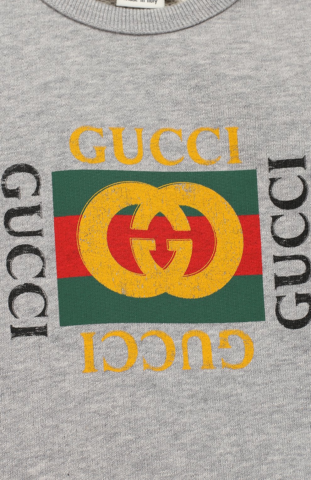 Хлопковый свитшот с логотипом бренда GUCCI, арт. 497819/X9P52, фото 3