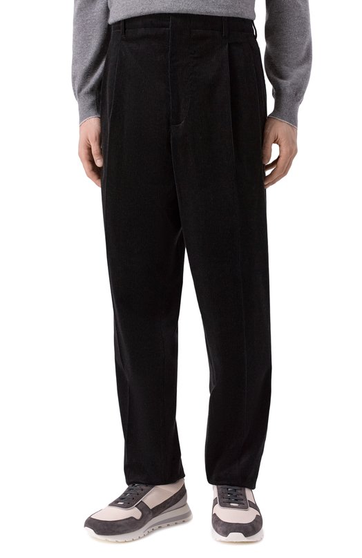 Вельветовые брюки Brunello Cucinelli MY499S2450 Чёрный  MY499S2450 Фото 3
