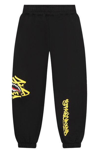 Хлопковые джоггеры SPRAYGROUND, арт. SPY1501GBLK/SPRAYGR0UND TAG BAGGY PANTS BLACK