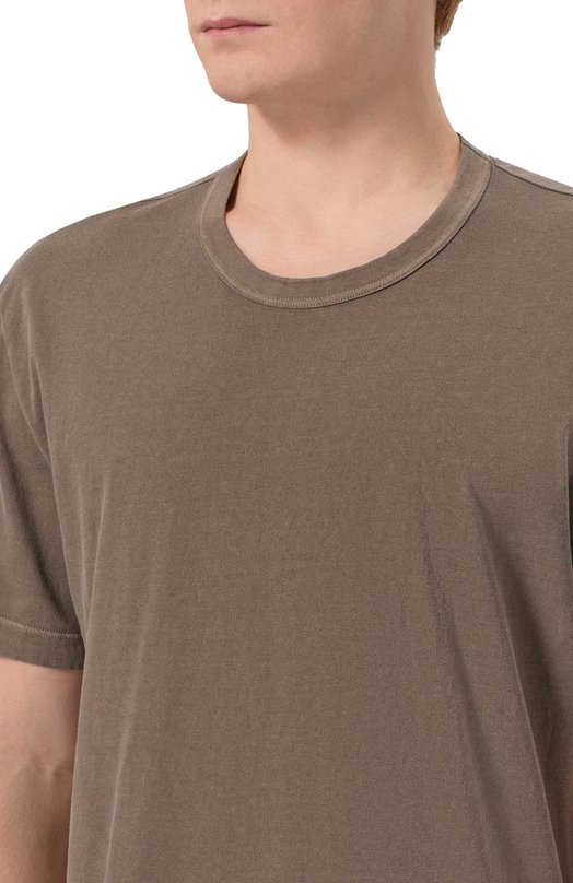 Хлопковая футболка James Perse MLJ3311 Коричневый  MLJ3311 Фото 5