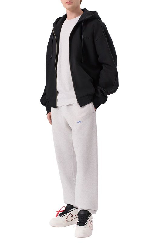 Хлопковая футболка Off-White 0MAA120F25JER00M Серый  0MAA120F25JER00M Фото 2