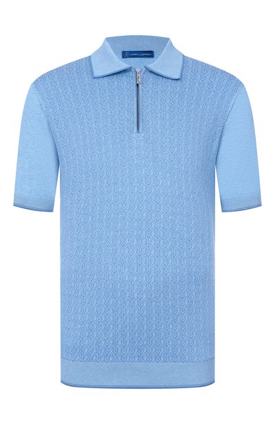 Мужская поло из хлопка и шелка ANDREA CAMPAGNA, арт. SU26C0S280-01/C0S261