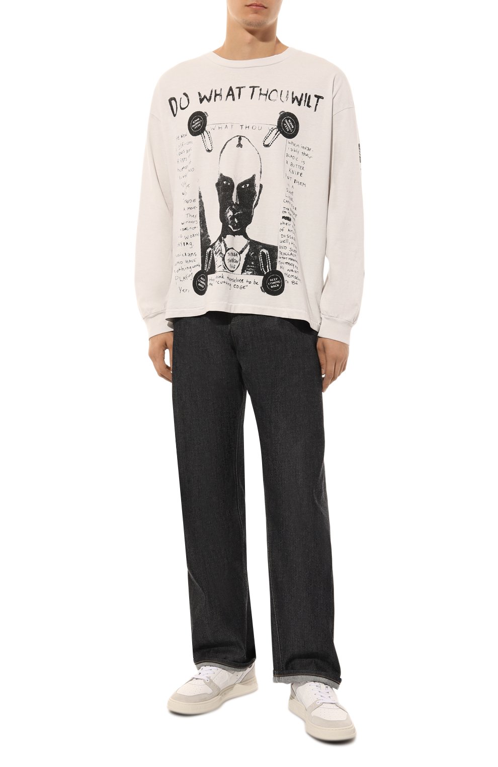 Хлопковый лонгслив ENFANTS RICHES DEPRIMES кремового цвета по цене 97250 руб., арт. 010-766, фото 2 Хлопковый лонгслив ENFANTS RICHES DEPRIMES, арт. 010-766, фото 2