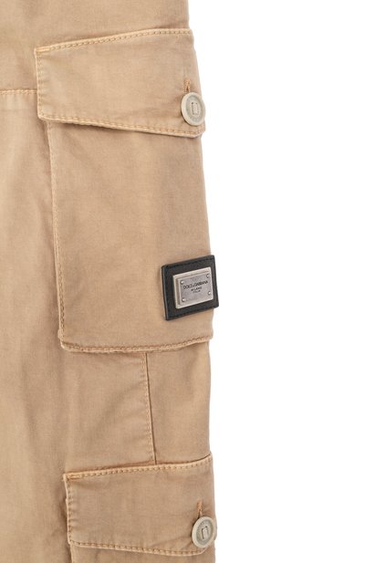 Хлопковые брюки-карго DOLCE & GABBANA, арт. L45P16/LY103_001, фото 3