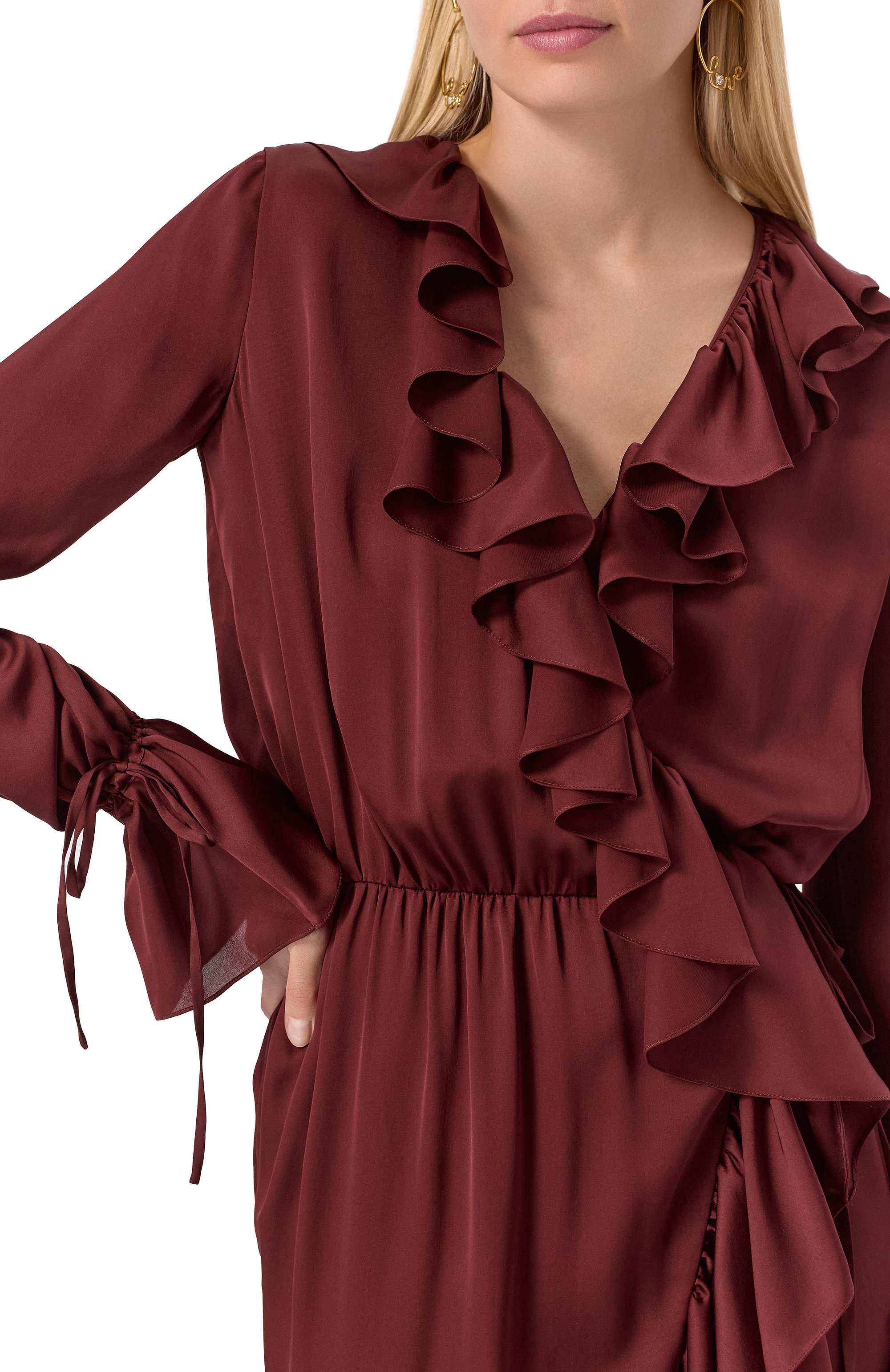 Шелковое платье SAINT LAURENT, арт. 814446/Y720W, фото 5