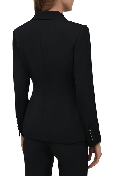 Шерстяной жакет DOLCE & GABBANA черного цвета по цене 323500 руб., арт. F26CIT/FU21E, фото 4 Шерстяной жакет DOLCE & GABBANA, арт. F26CIT/FU21E, фото 4