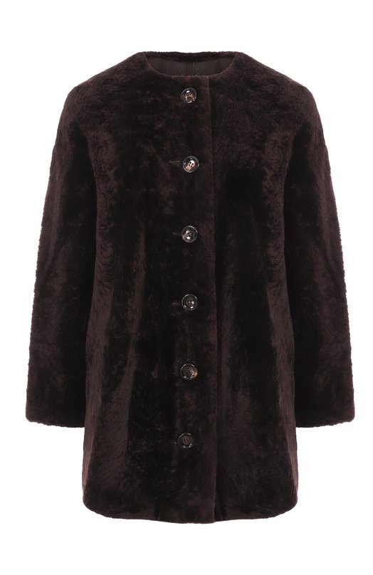 Дубленка из овчины manzoni24 25M1594-S23NL8D Коричневый 25M1594-S23NL8D