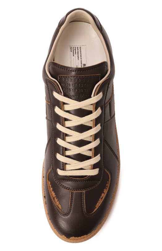 Кожаные кеды Replica Maison Margiela S57WS0517/P7414 Коричневый  S57WS0517/P7414 Фото 6