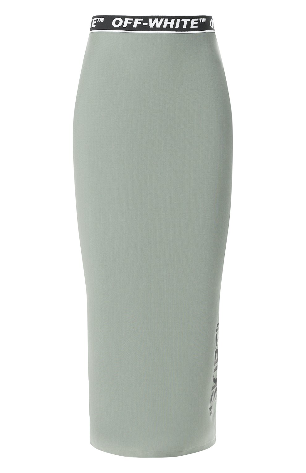 Юбка из вискозы OFF-WHITE хаки цвета по цене 34450 руб., арт. 0WCC065R19B780664310, фото 1 Юбка из вискозы OFF-WHITE, арт. 0WCC065R19B780664310, фото 1