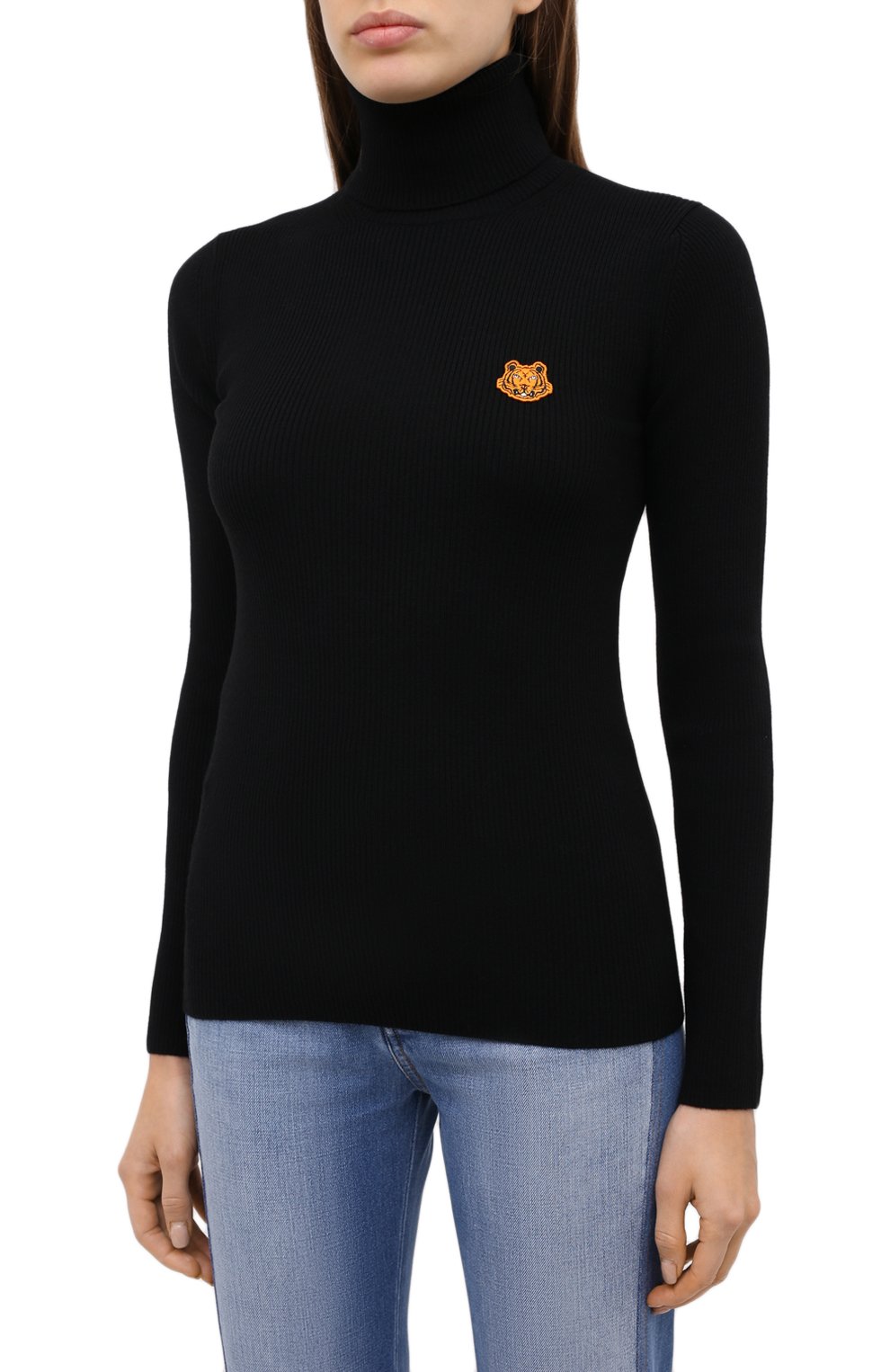 Шерстяная водолазка KENZO черного цвета по цене 32300 руб., арт. FA62PU5243TA, фото 3 Шерстяная водолазка KENZO, арт. FA62PU5243TA, фото 3