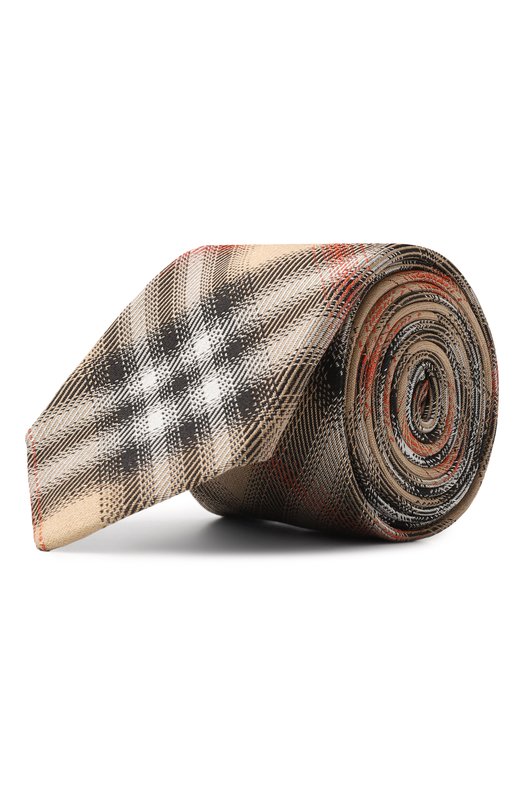 Шелковый галстук Burberry 8120666 Бежевый 8120666