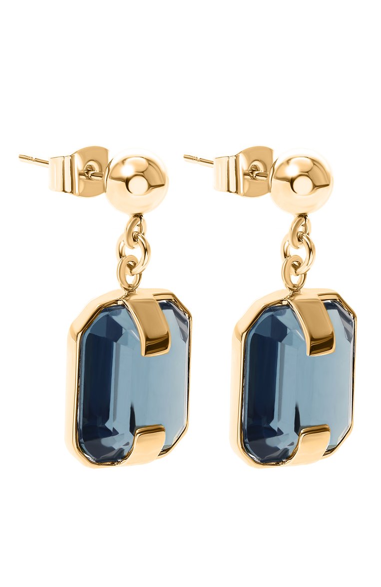 Женские серьги CRYSTALLINE JEWELLERY голубого цвета, арт. 381YY | Фото 3 (Материал: Металл; Нос: Не проставлено; Региональные ограничения белый список (Axapta Mercury): Не проставлено)