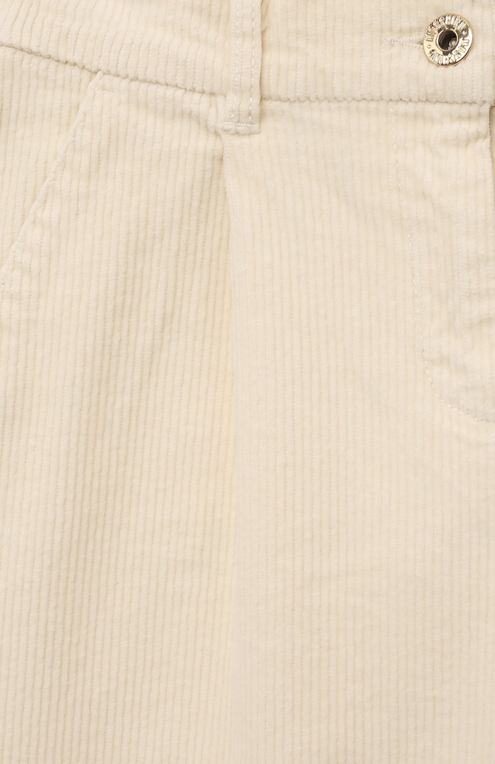 Вельветовые брюки MOSCHINO кремового цвета по цене 19100 руб., арт. HDP05W/LVC01/10-14, фото 3 Вельветовые брюки MOSCHINO, арт. HDP05W/LVC01/10-14, фото 3