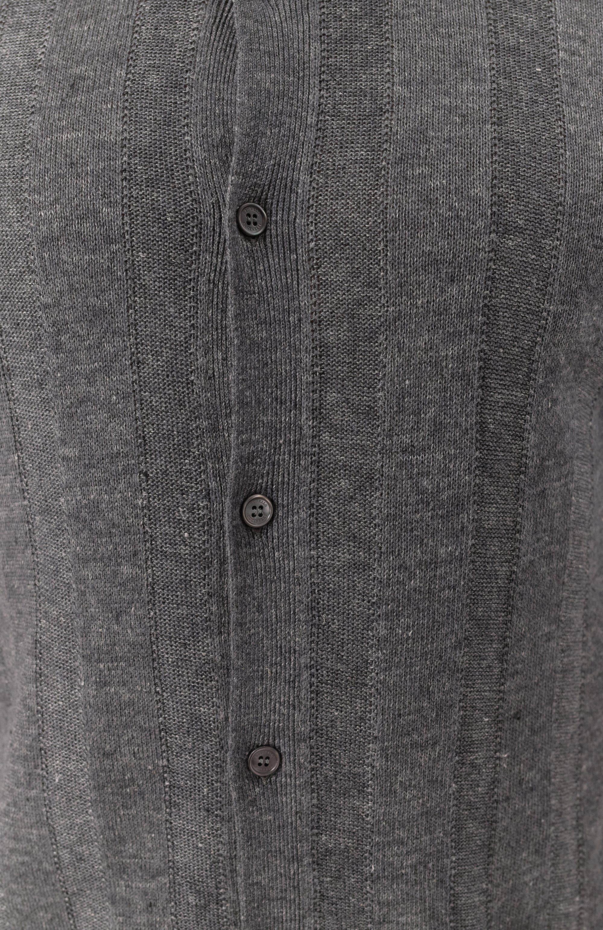 Рубашка изо льна и хлопка BRUNELLO CUCINELLI, арт. M2L707805, фото 5