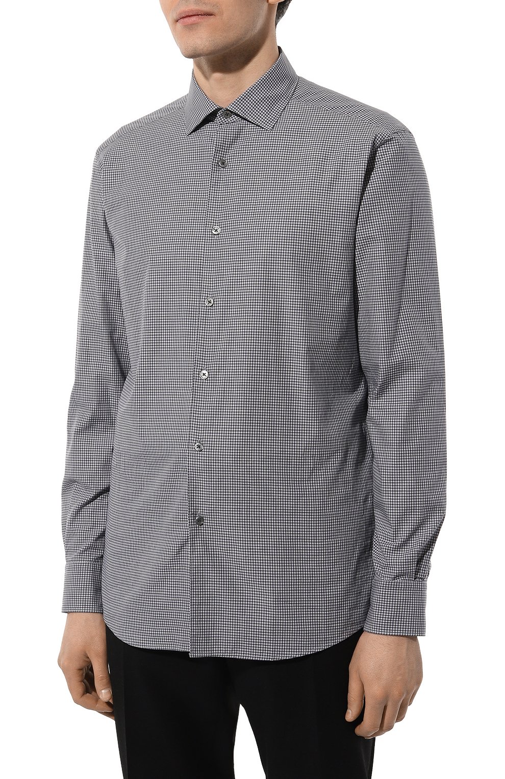 Хлопковая рубашка ZEGNA, арт. UCX02A6/SRF5, фото 3