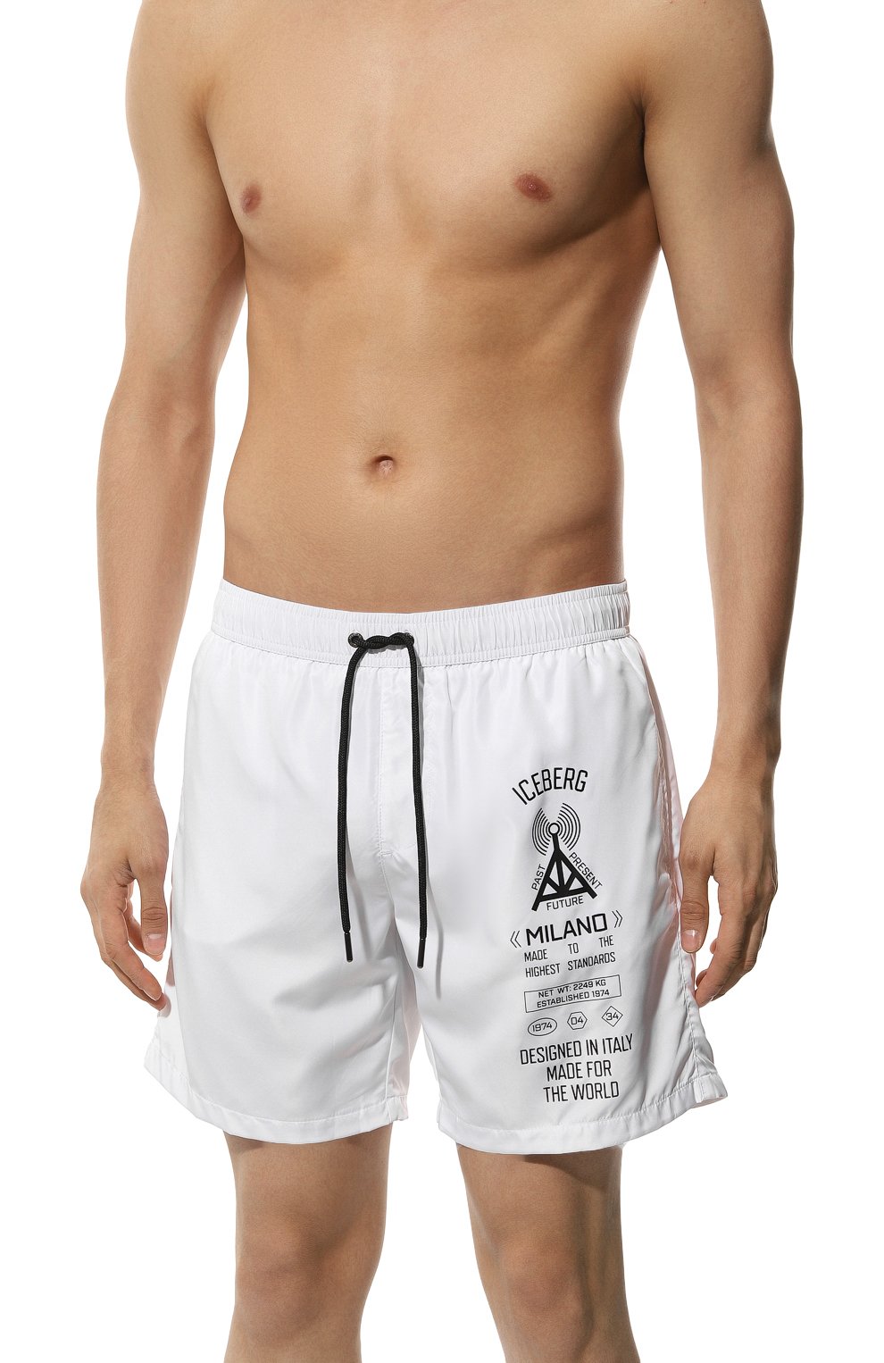 Плавки-шорты ICEBERG белого цвета по цене 7195 руб., арт. ICE4MBM12, фото 2 Плавки-шорты ICEBERG, арт. ICE4MBM12, фото 2