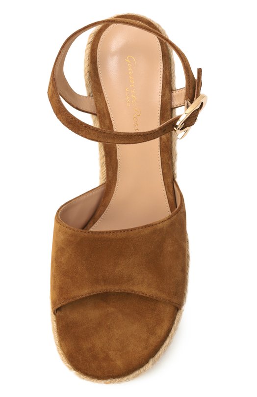 Замшевые босоножки Gianvito Rossi G32658.60RIC.VLJTENT Коричневый  G32658.60RIC.VLJTENT Фото 6
