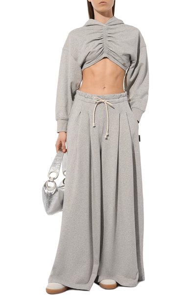 Хлопковые брюки PALM ANGELS серого цвета по цене 63200 руб., арт. PWCH016F23FLE0020803, фото 2 Хлопковые брюки PALM ANGELS, арт. PWCH016F23FLE0020803, фото 2
