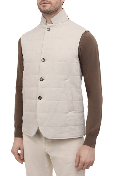 Льняной жилет LORO PIANA, арт. FAM3387, фото 3