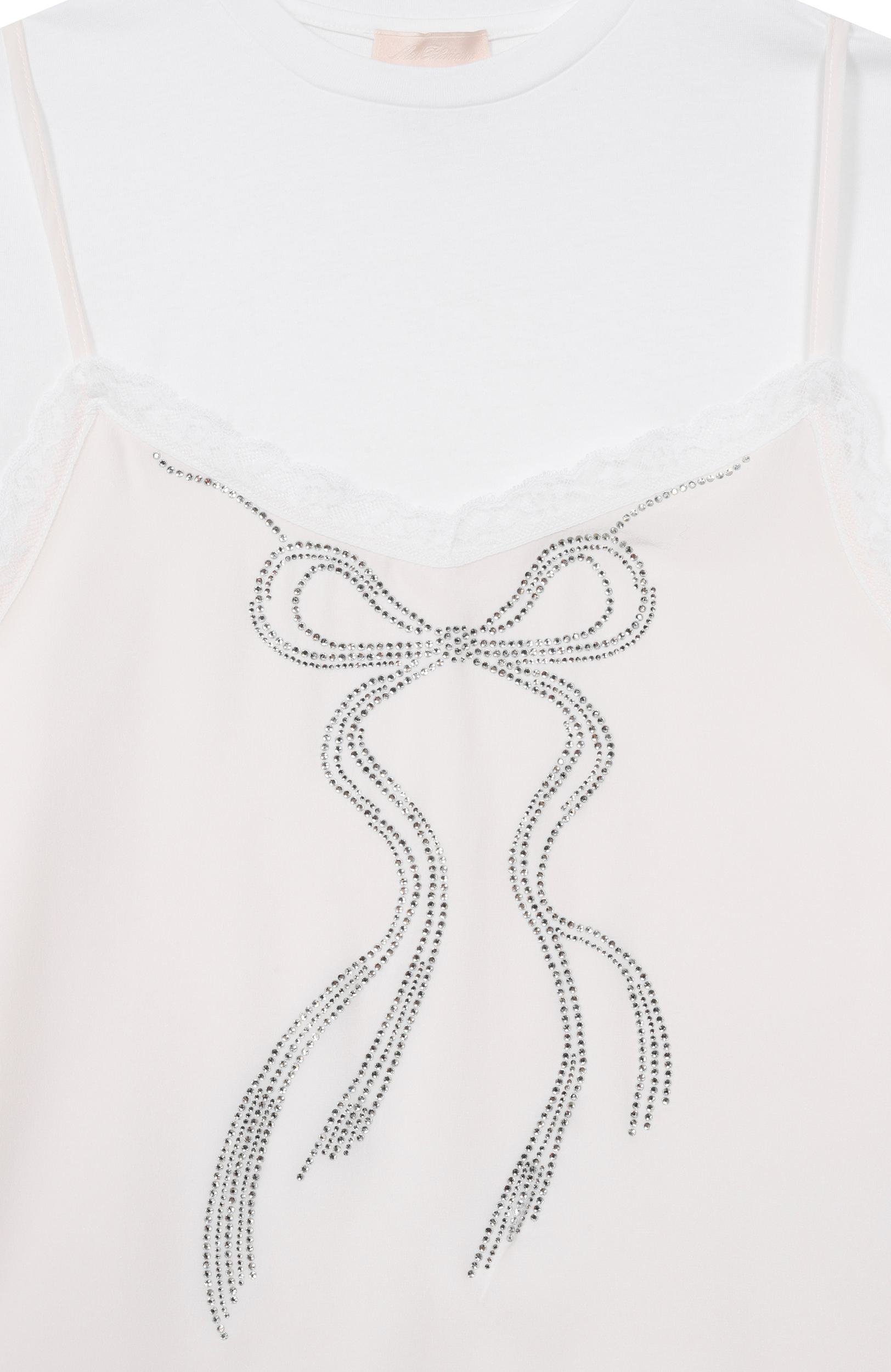Хлопковая футболка BLUMARINE, арт. BFTS0480/JF049, фото 3