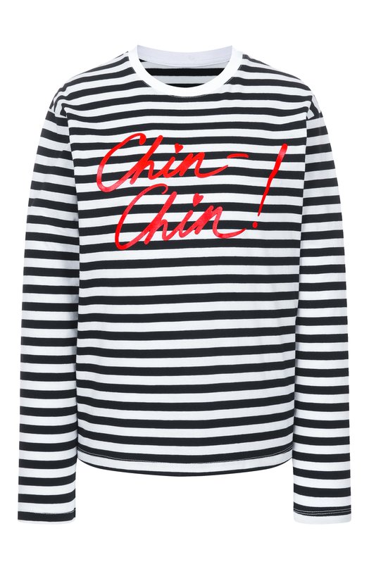 Хлопковый лонгслив Les Archives LA_202 Чёрно-белый LA_202