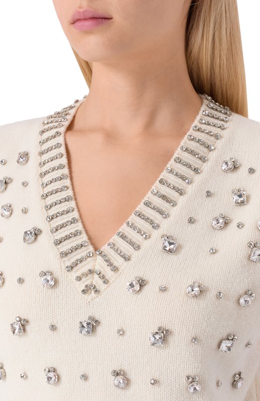 Шерстяной жилет Pinko 105639/A2TR Кремовый  105639/A2TR Фото 5