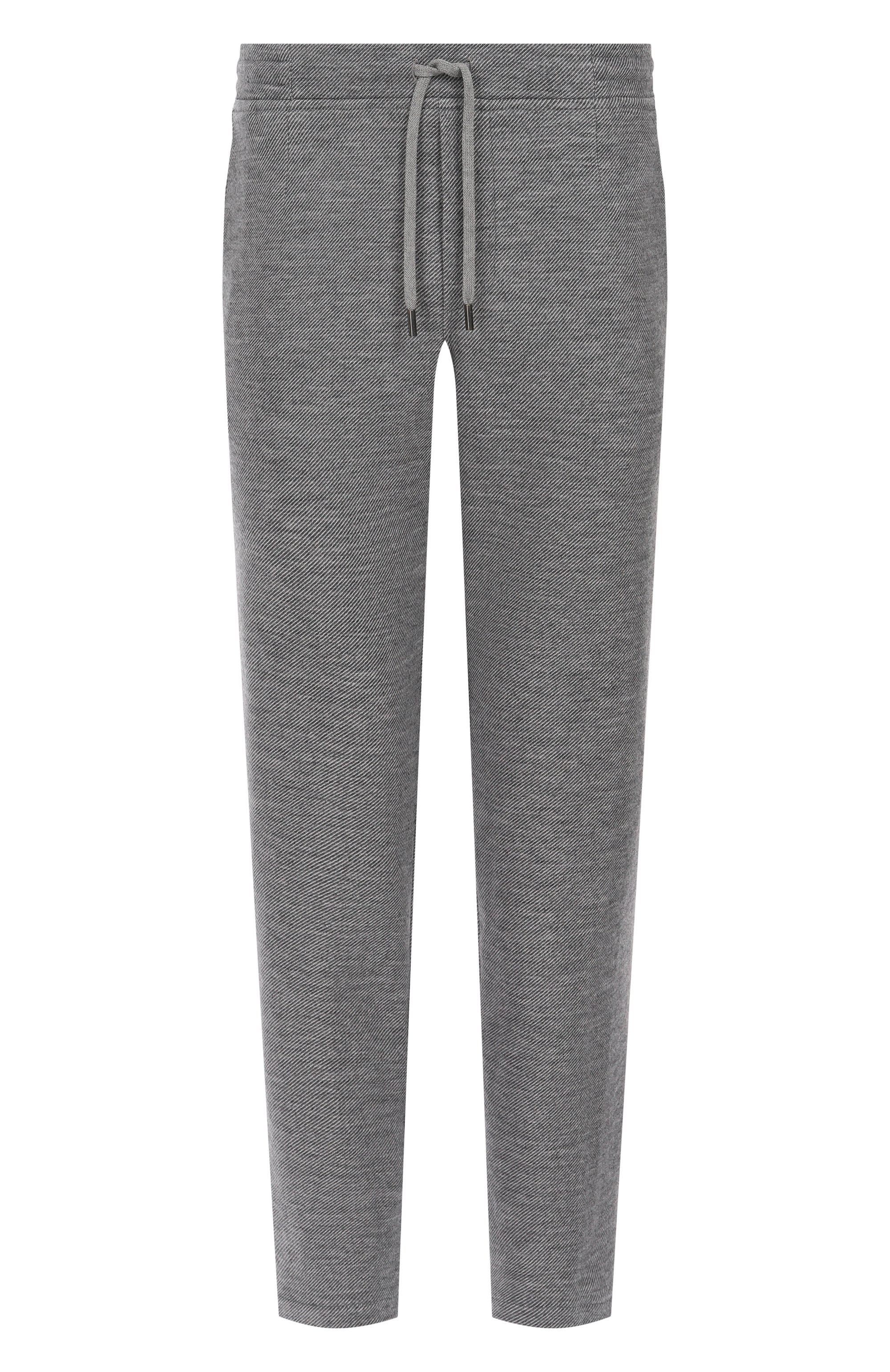 Брюки из шерсти и хлопка CAPOBIANCO серого цвета по цене 61400 руб., арт. 19M704.FU00., фото 1 Брюки из шерсти и хлопка CAPOBIANCO, арт. 19M704.FU00., фото 1