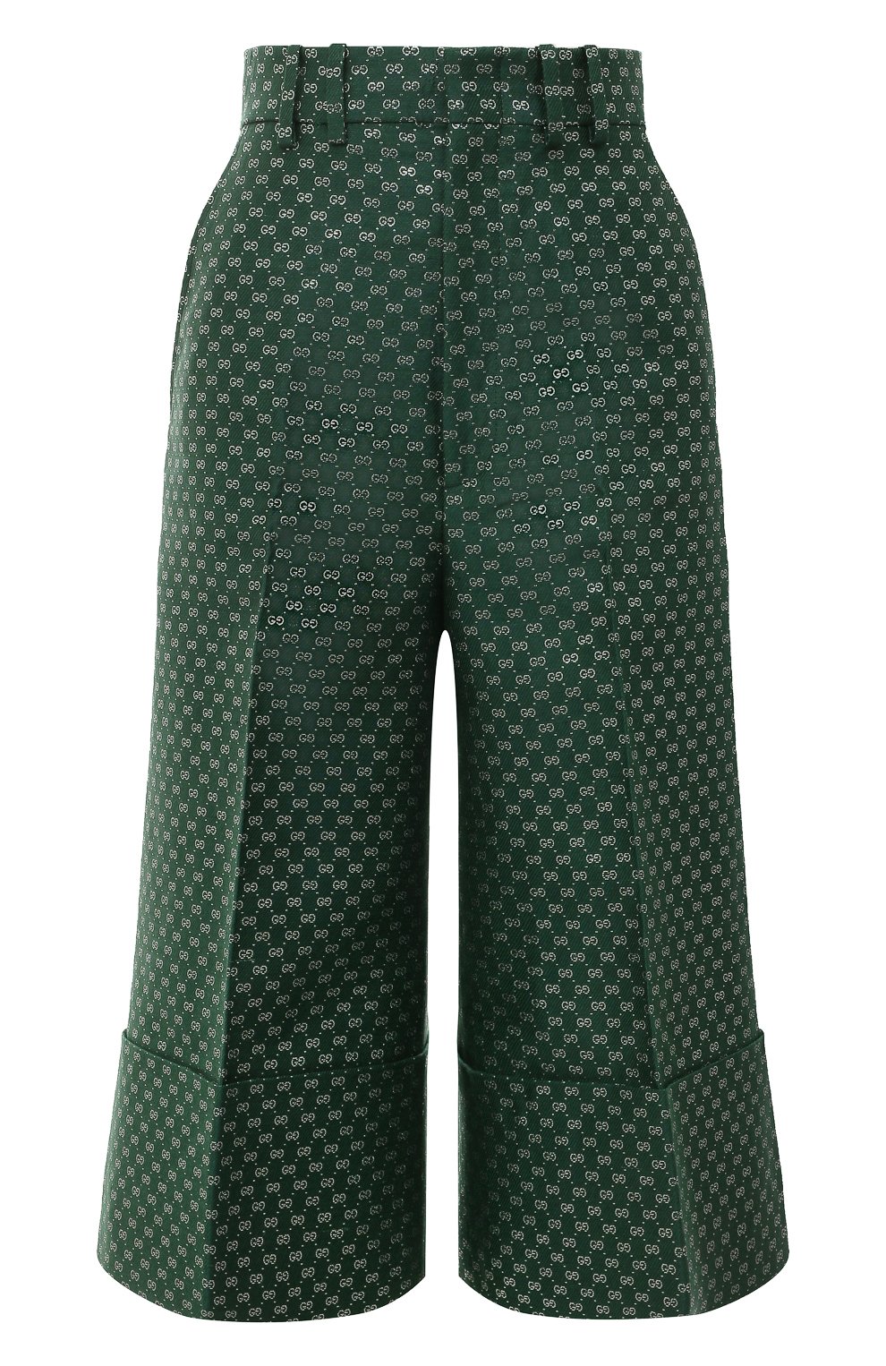 Брюки-кюлоты изо льна и хлопка GUCCI, арт. 652118 ZAGLX, фото 1