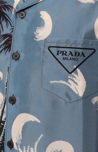 Шелковая рубашка PRADA, арт. UCS406-1ZVK-F0237-212, фото 5