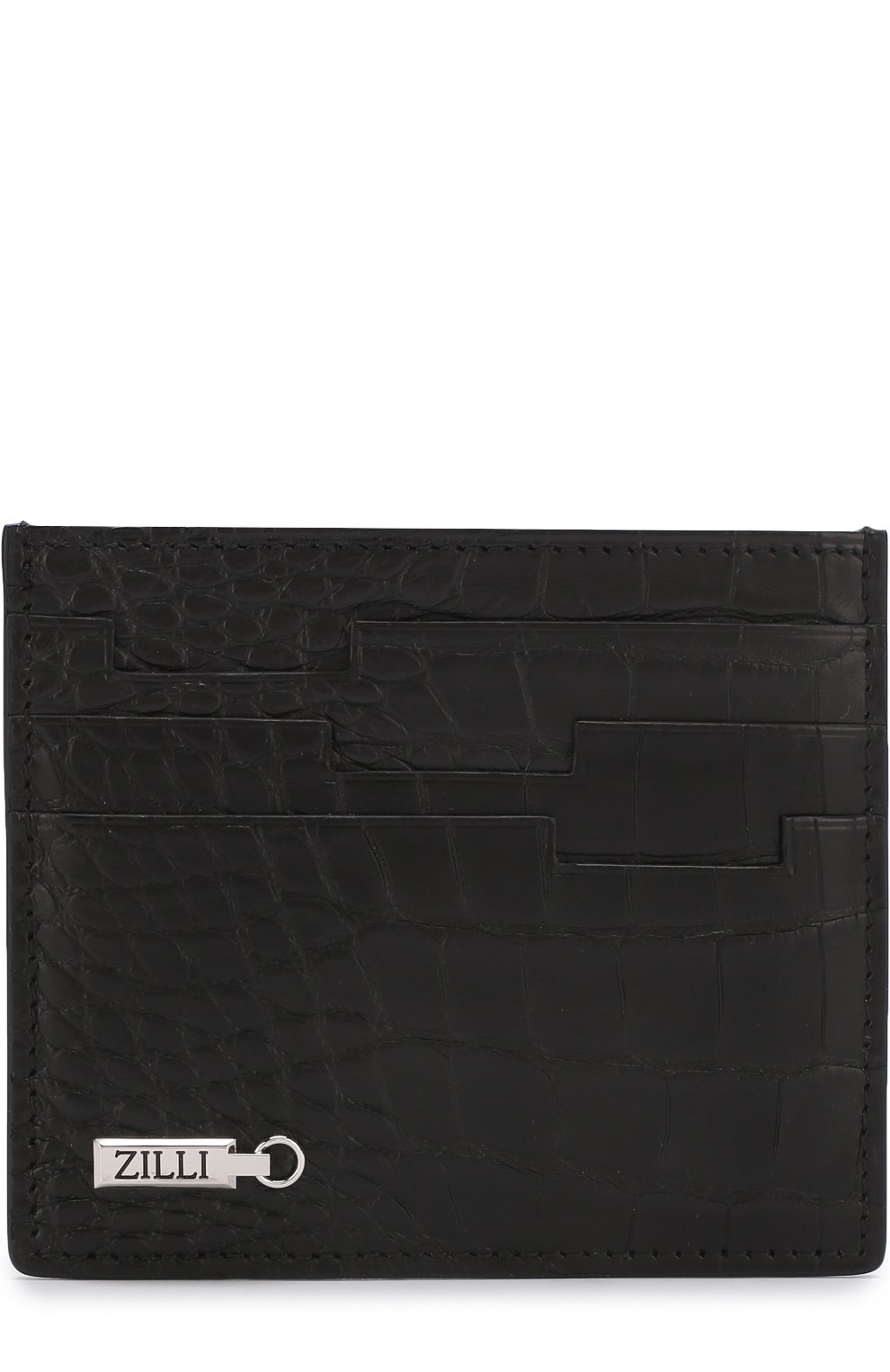 Футляр для кредитных карт из кожи крокодила ZILLI, арт. MJL-0WC02-1010M/0001, фото 1