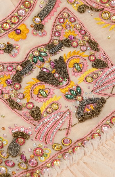 Многослойное приталенное платье с вышивкой и кристаллами GUCCI, арт. 471121/ZB675, фото 3