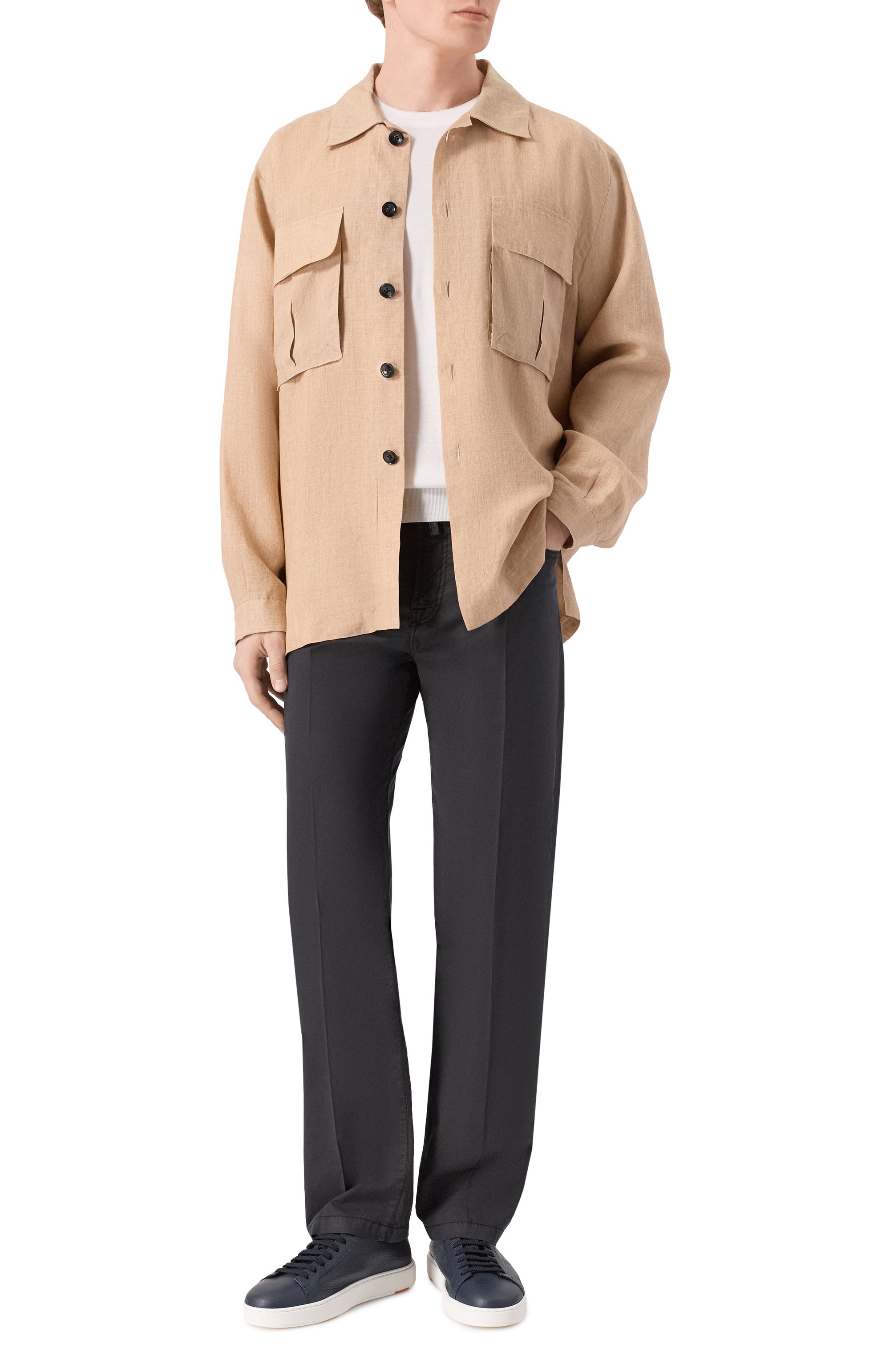 Льняная рубашка KITON, арт. UMC013H0921107, фото 2