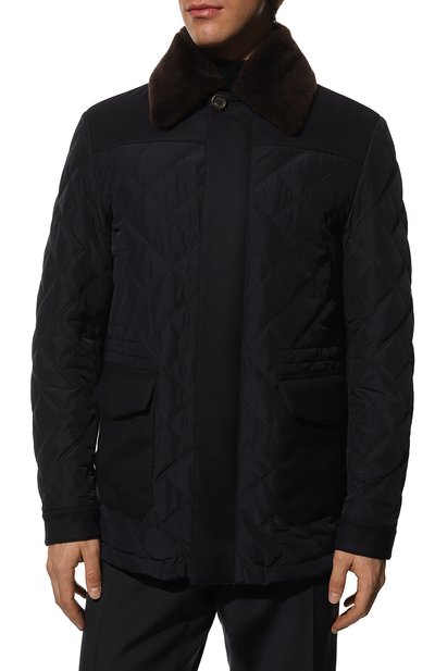 Утепленная куртка с меховой отделкой CANALI, арт. 020326/SG01121, фото 3