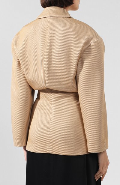 Шерстяной жакет ACNE STUDIOS бежевого цвета по цене 118500 руб., арт. A90195, фото 4 Шерстяной жакет ACNE STUDIOS, арт. A90195, фото 4