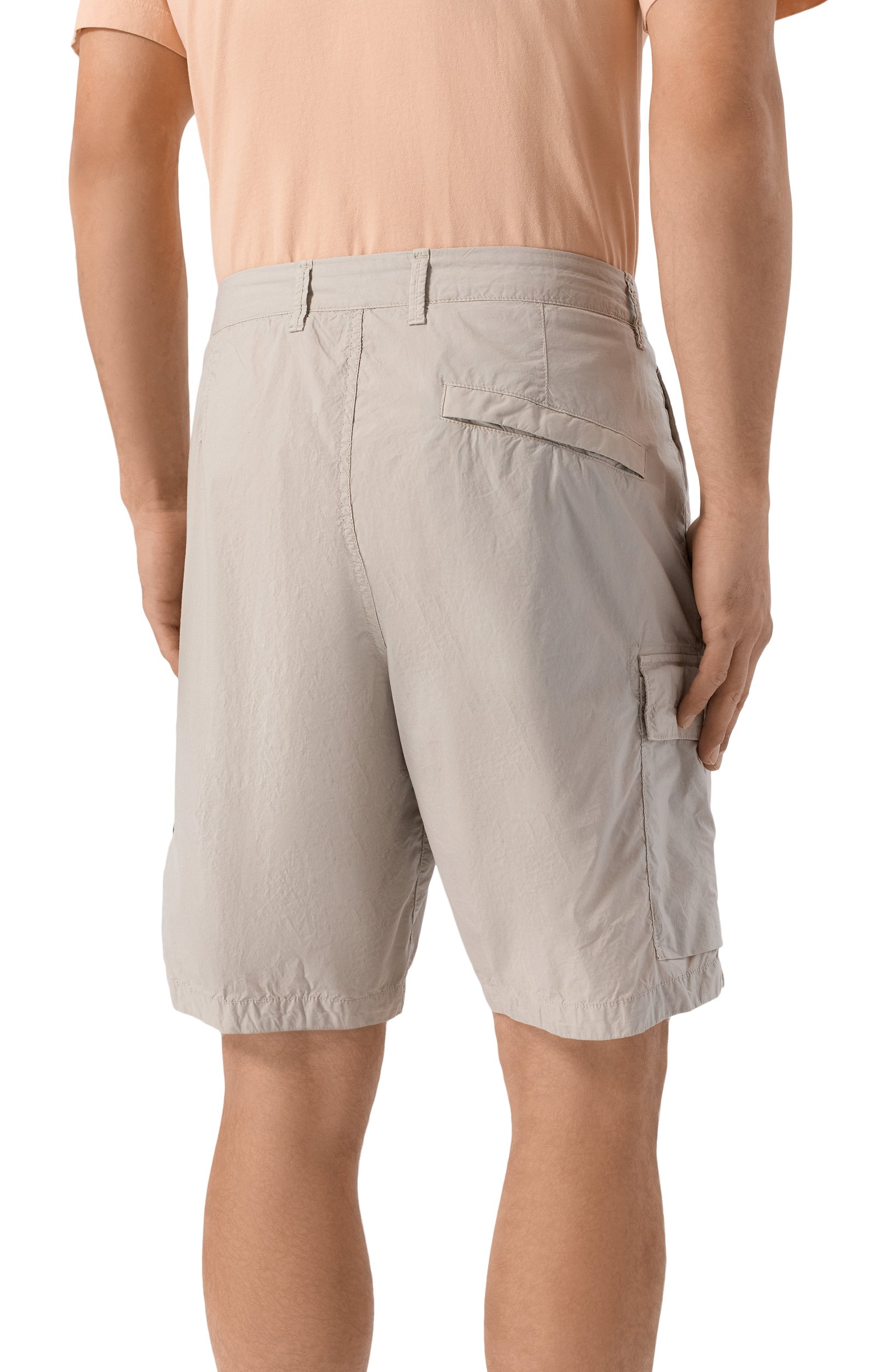 Хлопковые шорты STONE ISLAND светло-серого цвета по цене 42350 руб., арт. L1S15L100020/S0003, фото 4 Хлопковые шорты STONE ISLAND, арт. L1S15L100020/S0003, фото 4