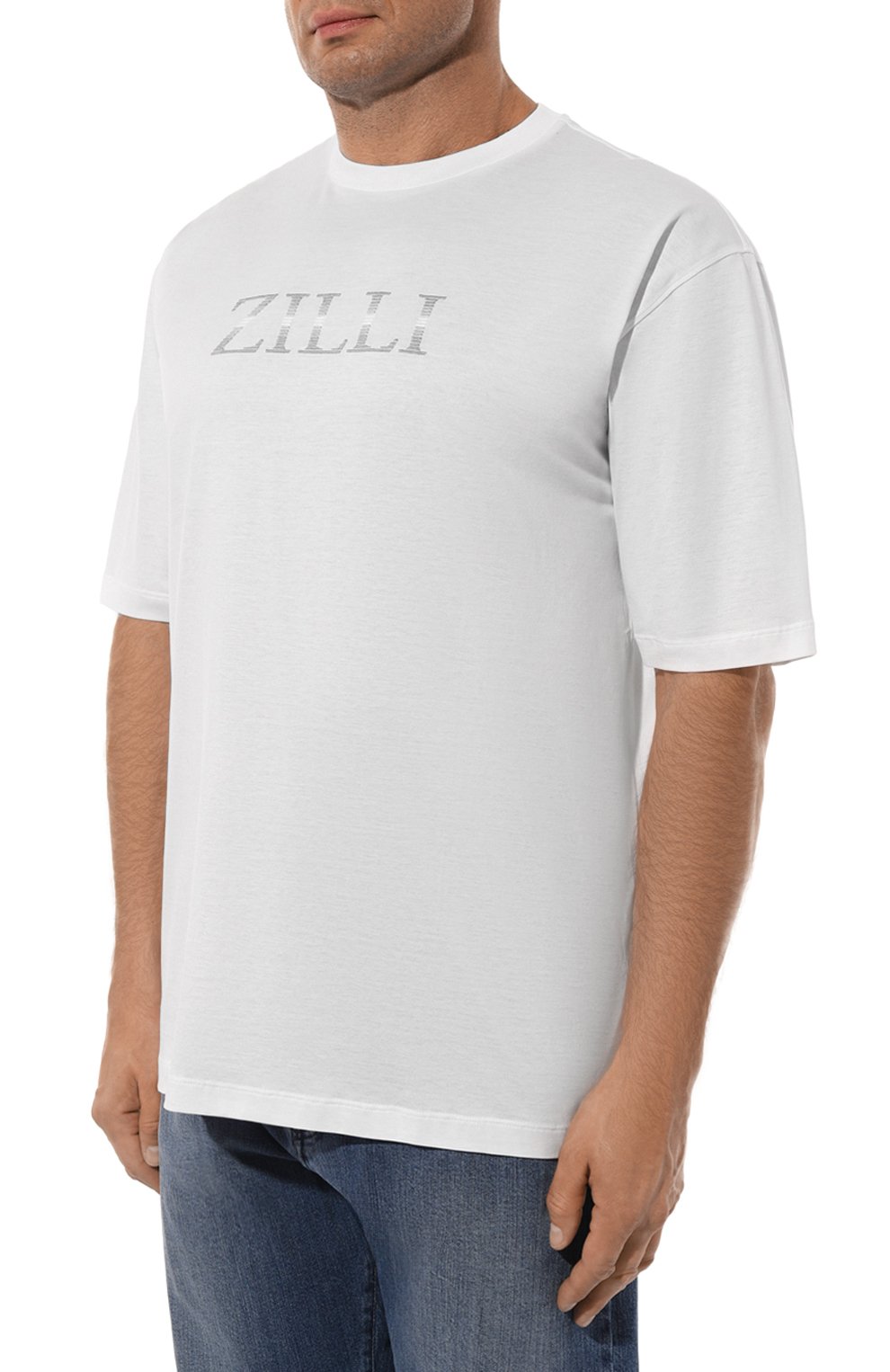 Хлопковая футболка ZILLI, арт. TSR001M0110VZSD00/64, фото 3