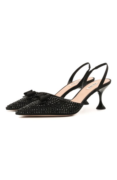 Туфли MIU MIU черного цвета по цене 105000 руб., арт. 5I459D-049-F0002-065, фото 1 Туфли MIU MIU, арт. 5I459D-049-F0002-065, фото 1