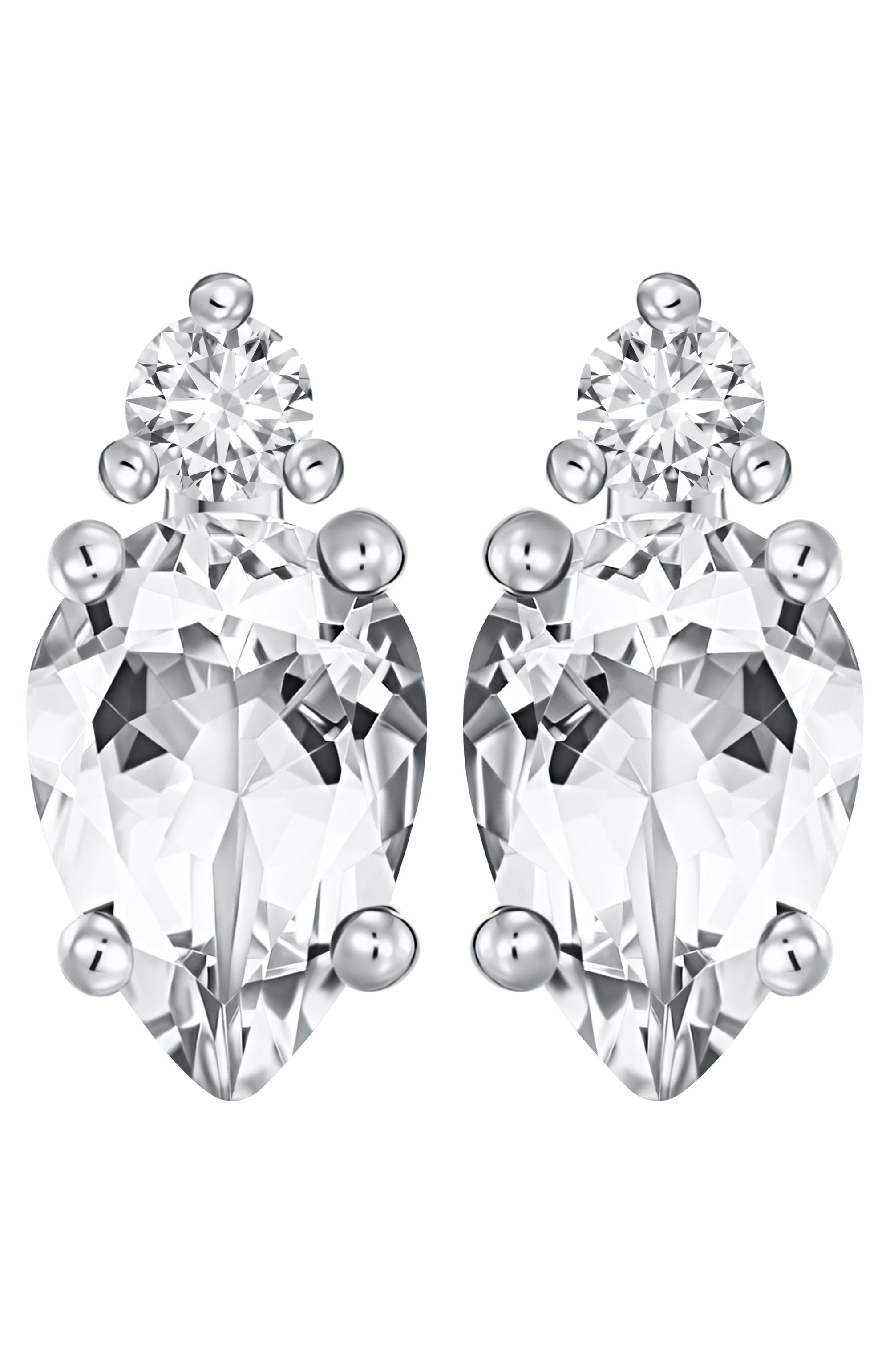 Серьги-пусеты ear candy с белыми топазами MOONKA, арт. ec-ser-wtpz, фото 1