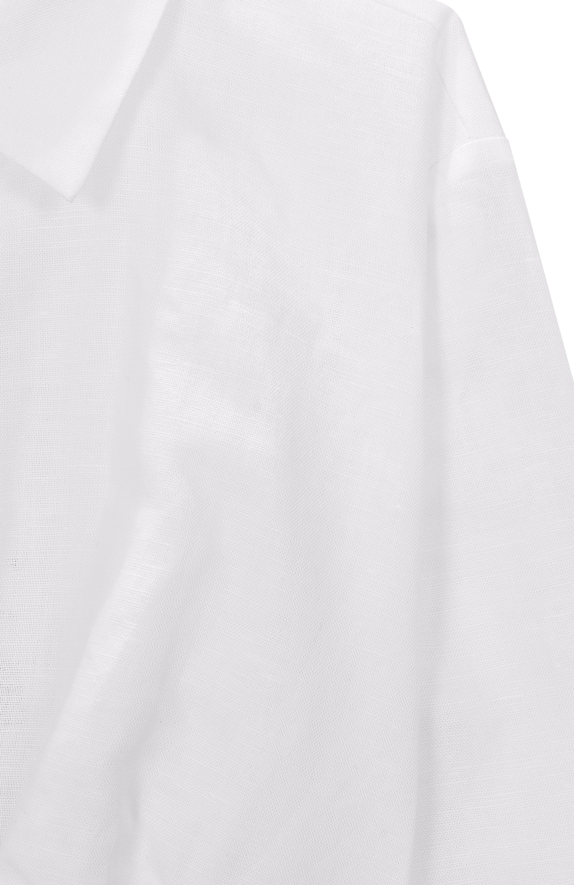 Рубашка изо льна и хлопка TWINSET белого цвета по цене 13150 руб., арт. 251GJ2401, фото 3 Рубашка изо льна и хлопка TWINSET, арт. 251GJ2401, фото 3