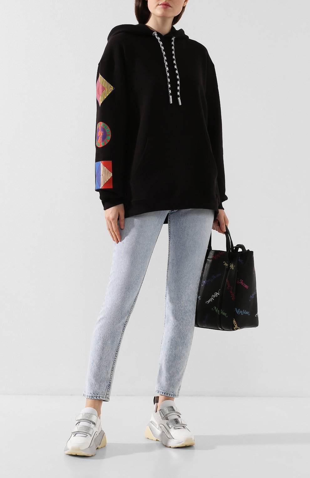 Хлопковое худи PROENZA SCHOULER черного цвета по цене 25650 руб., арт. WL1934097-JCP109, фото 2 Хлопковое худи PROENZA SCHOULER, арт. WL1934097-JCP109, фото 2