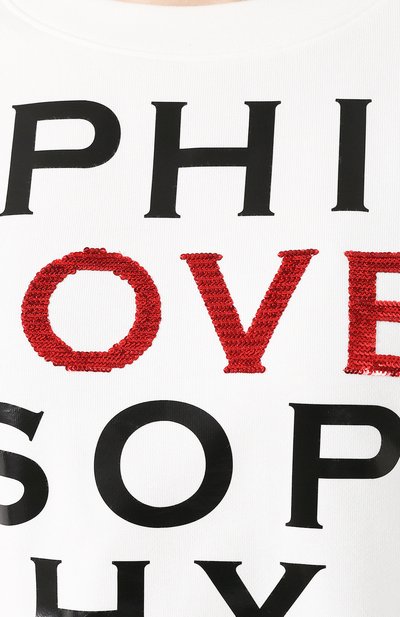 Хлопковый свитшот PHILOSOPHY DI LORENZO SERAFINI, арт. A1705/747, фото 5