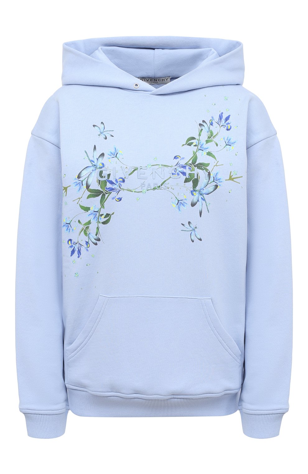 Хлопковое худи GIVENCHY голубого цвета по цене 79100 руб., арт. BWJ01C3Z3W, фото 1 Хлопковое худи GIVENCHY, арт. BWJ01C3Z3W, фото 1