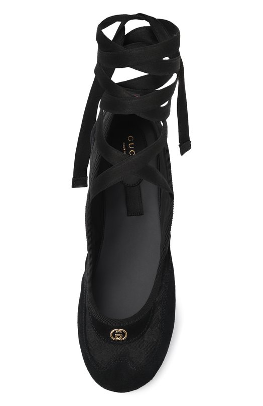 Комбинированные балетки Shift  Gucci 857964/AAF14 Чёрный  857964/AAF14 Фото 6