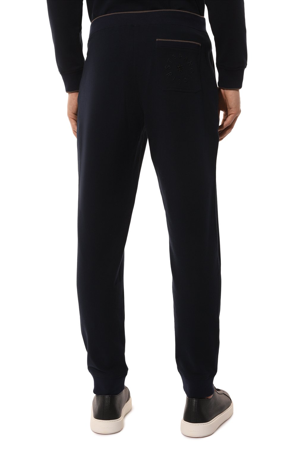 Хлопковые джоггеры STEFANO RICCI темно-синего цвета по цене 105000 руб., арт. K101044P3P/T24454, фото 4 Хлопковые джоггеры STEFANO RICCI, арт. K101044P3P/T24454, фото 4